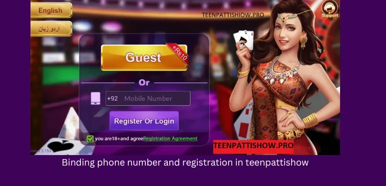 how to add phone number and register yourself in teenpattishow